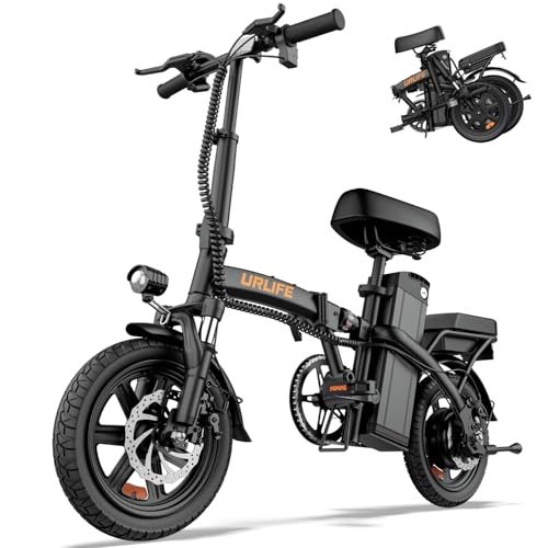 URLIFE 14-inch Portable Folding E-Bike: 48V 7.5Ah Battery, 250W Motor