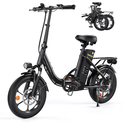 Finbike U4 16" Portable Folding E-Bike: Removable Battery, 3 Modes, Smooth Ride