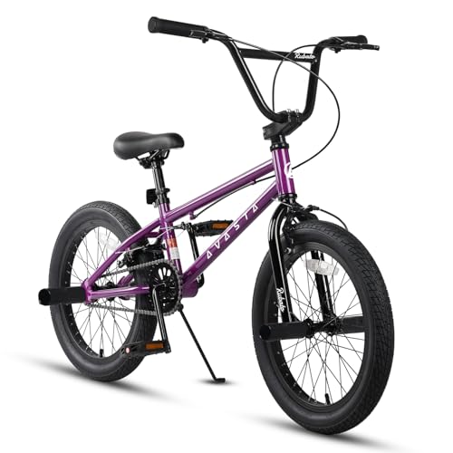 AVASTA Durable Hi-Ten Steel Freestyle BMX Bike for Kids & Beginners, 18/20-inch Wheels