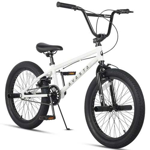 AVASTA Durable Hi-Ten Steel Freestyle BMX Bike for Kids & Beginners, 18/20-inch Wheels