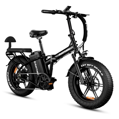 Rattan Ultra Folding E-Bike: 120-Mile Range, Dual Seat, Fat Tires, Hydraulic Brakes
