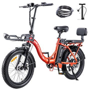 TWOFISH Folding Electric Bike: Adults, 36V Battery, 20-inch Fat Tires, Dual Seat