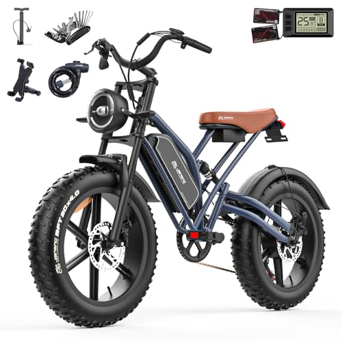 X50 Adult Electric Fat Tyre Bike, 20" Wheels, 48V Removable Battery, 250W Motor, 7-Speed