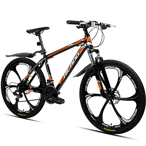 Hiland 26-inch Aluminum Frame Mountain Bike, 21 Speed, Dual Disc Brakes