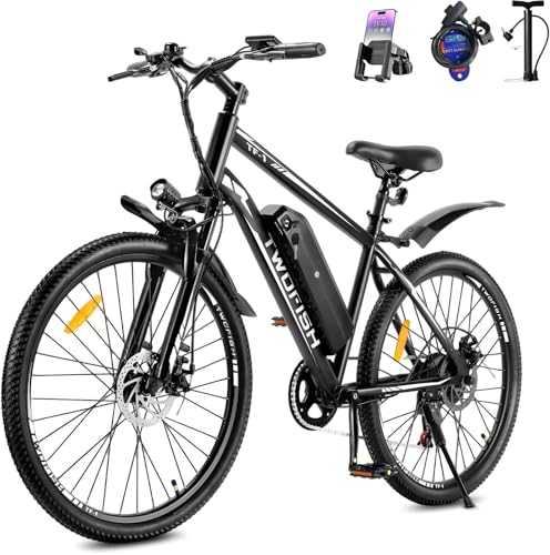 TWOFISH 26-inch Electric Mountain Bike for Adults, 36V 15Ah Battery, 7-Speed