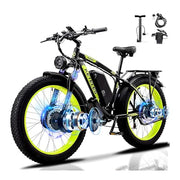 QIKAITU 3000W Dual Motor Fat Tire E-Bike, 48V 23Ah, 56-Mile Range