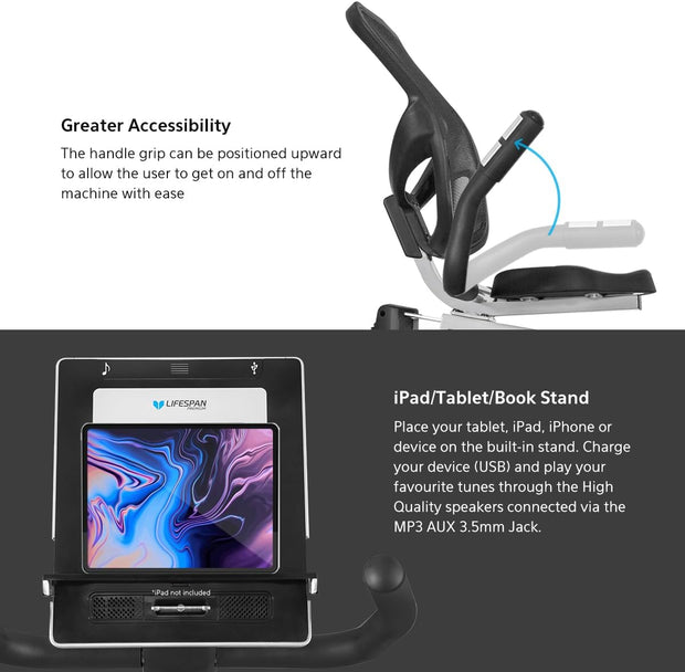 Lifespan Fitness RC-300 Recumbent Bike: Ergonomic, Magnetic, Adjustable, Quiet Home Cardio