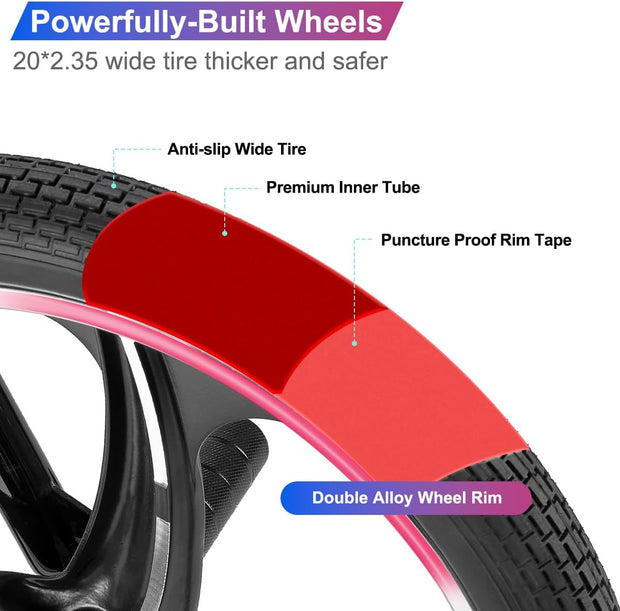 Hiland 20-Inch Kids Freestyle BMX Bike: 360 Rotor, 4 Pegs