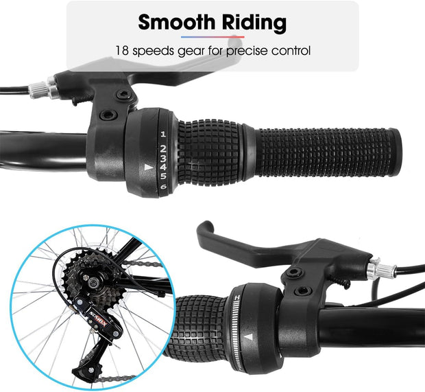 Hiland 18-Speed High Carbon Steel Mountain Bike for All-Terrain Adventures