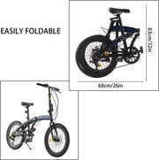 TRIOBLADE 20" Folding Bike: 7-Speed Shimano, Lightweight Aluminum Frame, Disc Brakes