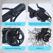 20-inch Fat Tire Folding Electric Sports Bike with Dual Suspension and 7-Speed