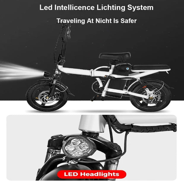 Folding 20-Inch Electric Tricycle: 48V Power, 20 MPH, Long 25-Mile Range