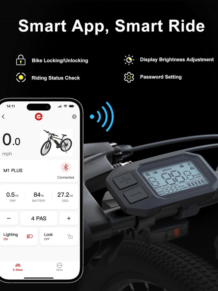 Eleglide M1 Plus Electric Mountain Bike, 29-Inch Wheels, 21-Speed, 12.5Ah Battery