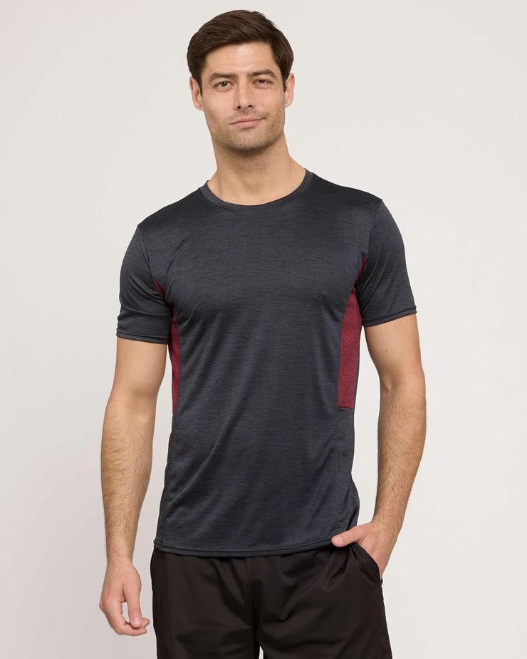 Men'S Mens Dry-Fit Moisture Wicking Active Athletic Performance Crew T-Shirts T-Shirt (Pack of 5)