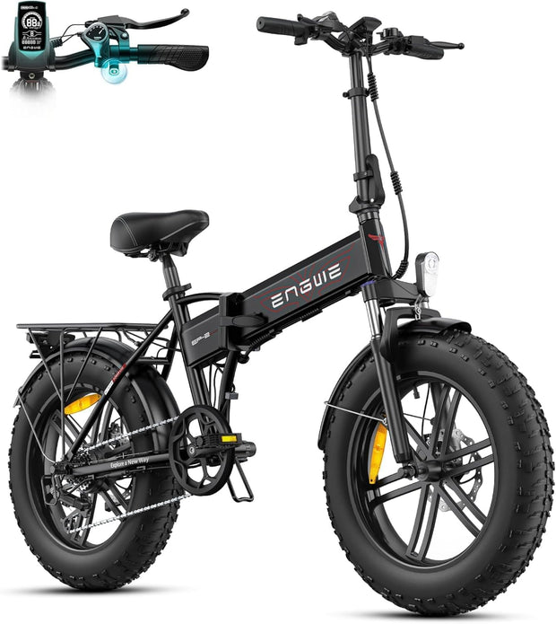 ENGWE EP-2 BOOST Folding Electric Bike: 20" Fat Tire, 48V 13Ah