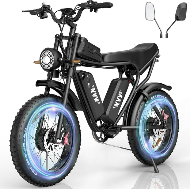 YVY C20 Max Dual Motor 52V 40Ah Fat Tire Full Suspension Electric Bike