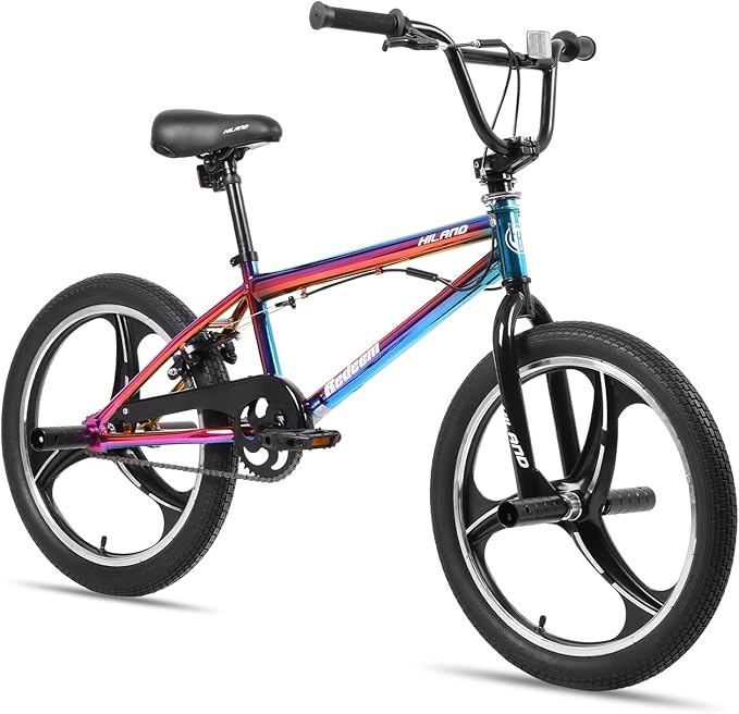 Hiland 20-Inch Kids Freestyle BMX Bike: 360 Rotor, 4 Pegs