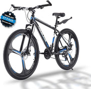 TRIOBLADE Adult Mountain Bike: 3-Spoke Wheels, 21-Speed Shimano, Disc Brakes, Lightweight Frame