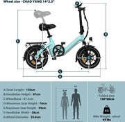 Bodywel T16PRO 14" Folding Electric Bike: Road Legal, 250W, Front Suspension, Disc Brakes