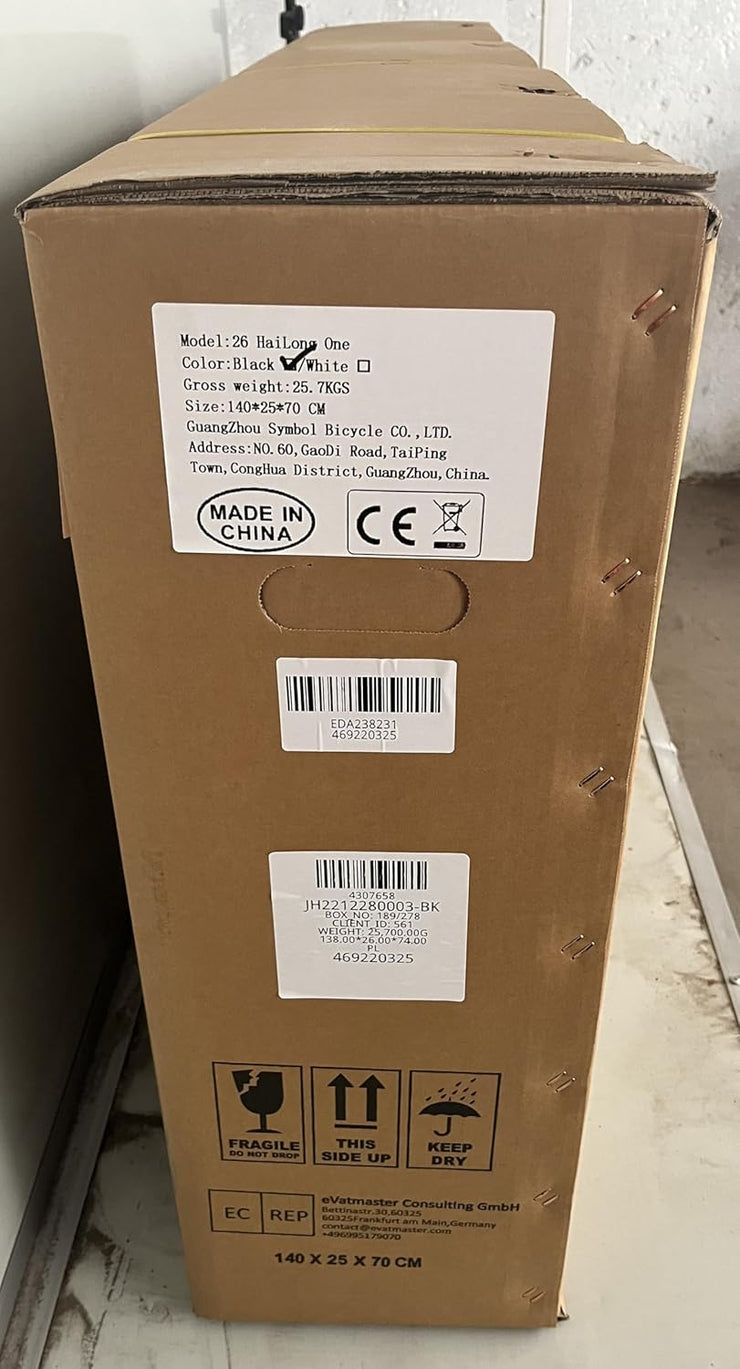 Fafrees Hailong One 26-inch Electric City Bike, 468Wh Battery, 250W Motor