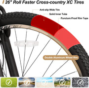 Hiland 26-inch Aluminum Frame Mountain Bike, 21 Speed, Dual Disc Brakes