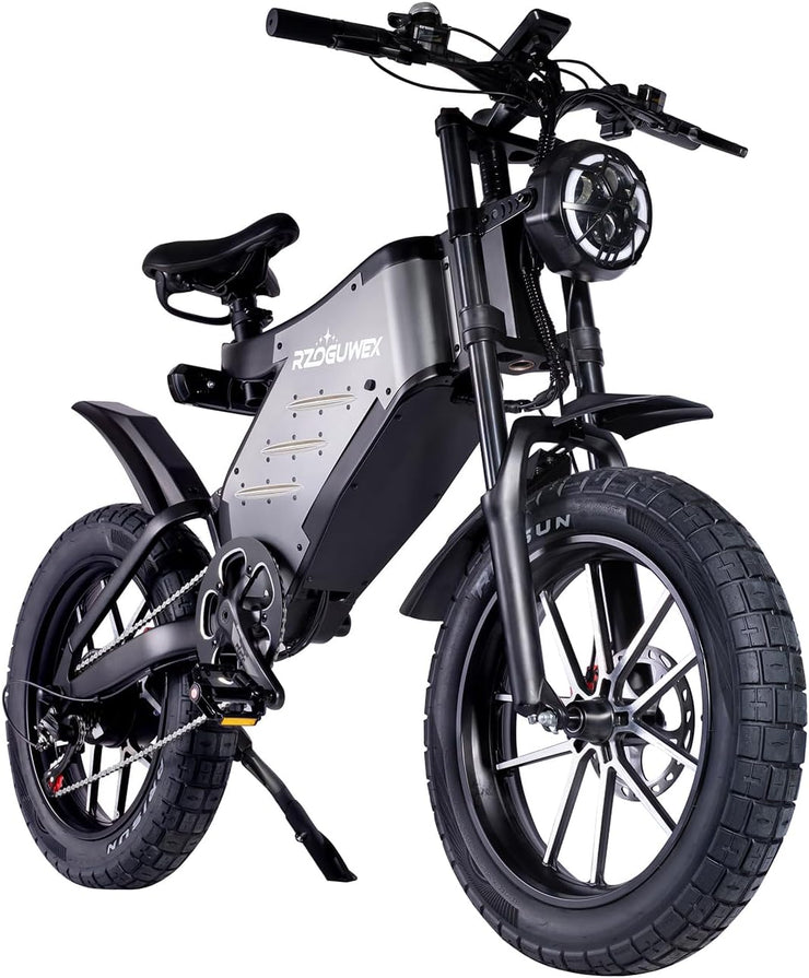 RZOGUWEX 20-Inch Off-Road E-Bike: Powerful 48V 25Ah Battery, Dual Hydraulic Brakes