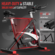 JOROTO X2PRO Bluetooth Magnetic Exercise Bike - Silent Belt Drive Indoor Cycling