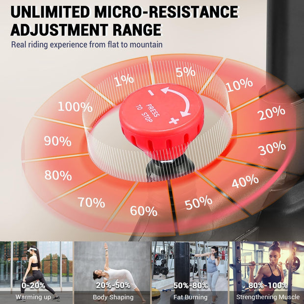 WENOKER Silent Belt Drive Home Exercise Bike: Heavy Flywheel, Digital Monitor