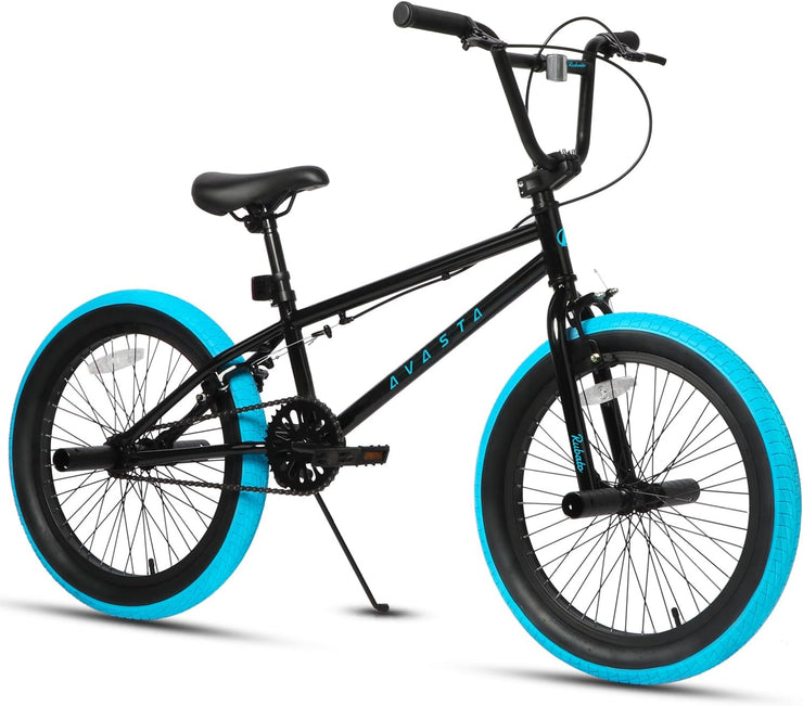 AVASTA Durable Hi-Ten Steel Freestyle BMX Bike for Kids & Beginners, 18/20-inch Wheels