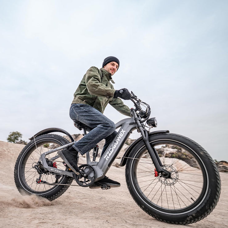 Adventure-Ready 26-inch Off-Road E-Bike: 48V 25Ah Battery, Dual Suspension, 7-Speed
