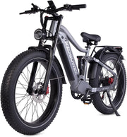Adventure-Ready 26-inch Off-Road E-Bike: 48V 25Ah Battery, Dual Suspension, 7-Speed