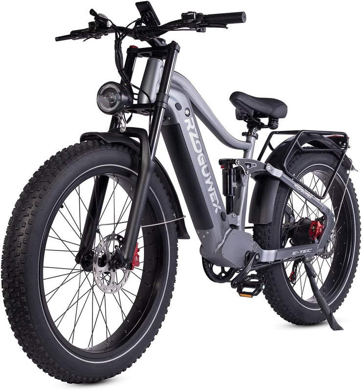 Adventure-Ready 26-inch Off-Road E-Bike: 48V 25Ah Battery, Dual Suspension, 7-Speed