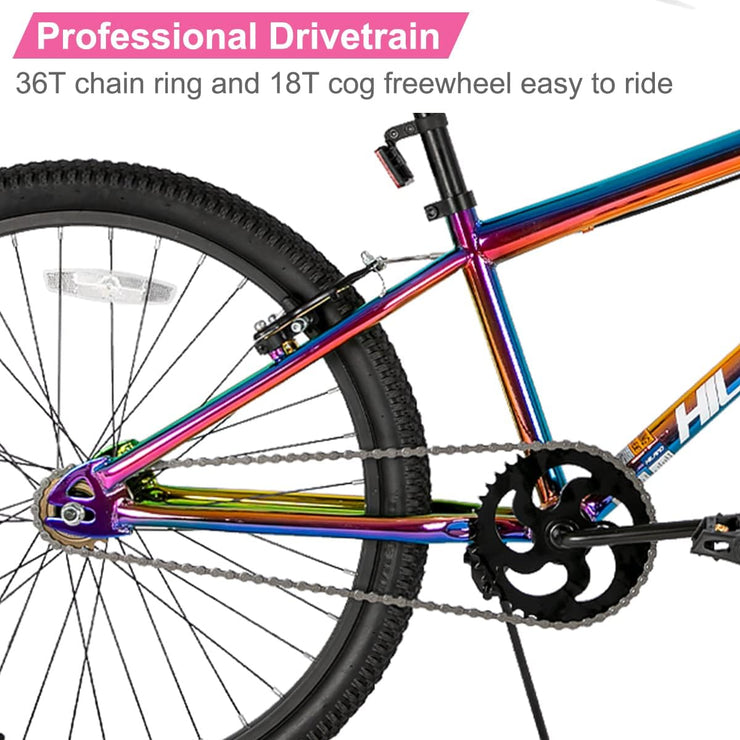 Hiland Freestyle BMX Bike: Durable Steel Frame, 2 Pegs, Beginner to Advanced