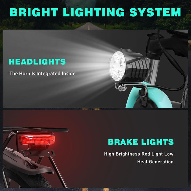 GSOU 26-inch Adult E-Mountain Bike, 250W, Long Range, 7-Speed Commuter