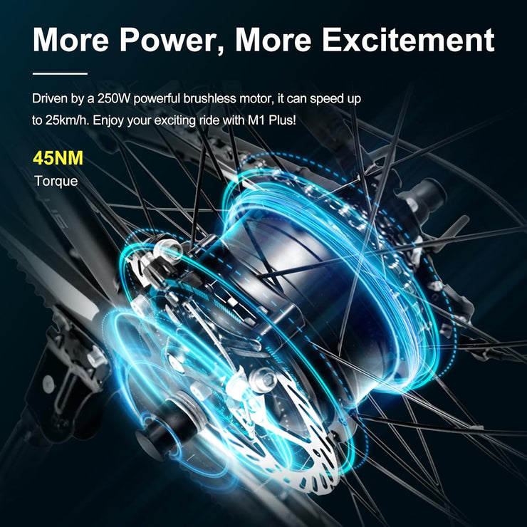 Eleglide M1 Plus Electric Mountain Bike, 29-Inch Wheels, 21-Speed, 12.5Ah Battery