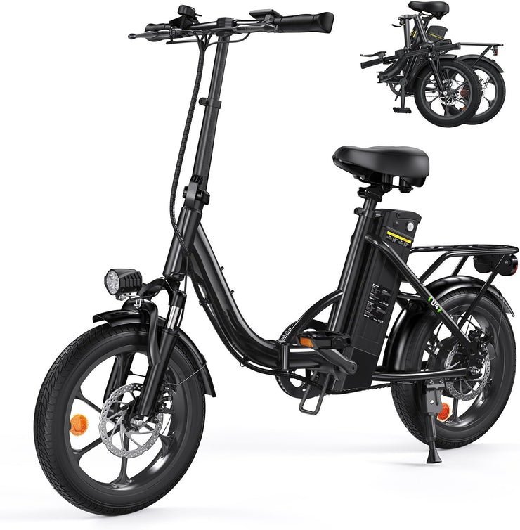 Finbike U4 16" Portable Folding E-Bike: Removable Battery, 3 Modes, Smooth Ride