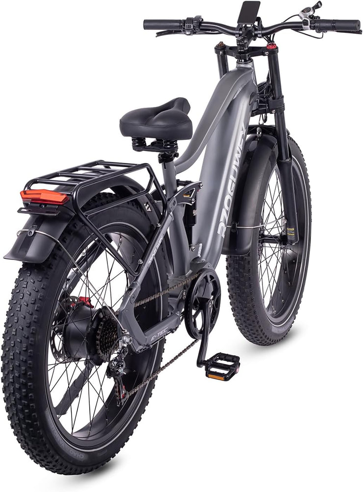 Adventure-Ready 26-inch Off-Road E-Bike: 48V 25Ah Battery, Dual Suspension, 7-Speed