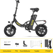 Hidoes C5 Portable Folding Electric Bike, 14-inch Wheels, Long Range Battery