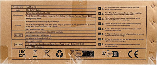 Powerful BAFANG G062 48V 1000W Fat Bike Electric Conversion Kit