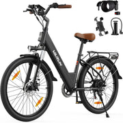 VARUN 26-inch Electric City Ebike: 48V 250W Motor, 7-Speed, Long Range Commuter