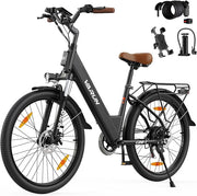VARUN 26-inch Electric City Ebike: 48V 250W Motor, 7-Speed, Long Range Commuter