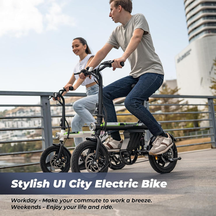 Finbike U1 14-inch Folding Electric Bike: LCD, 15.5mph, 28-Mile Range