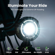 Finbike M50 Adult Electric Mountain Bike, 4-Link Suspension, 13Ah Battery, 7-Speed