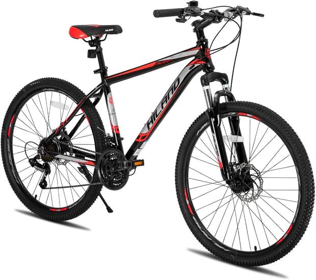 Hiland 26/27.5 Inch Aluminum Mountain Bike, 21-Speed Disc Brake MTB