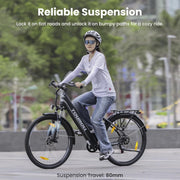 Touroll J1 ST 27.5" Electric Commuter & Trekking E-Bike, 62-Mile Range
