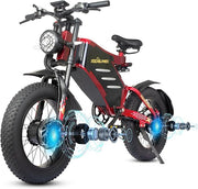 RZOGUWEX X7 20-inch Off-Road Dual Motor E-Bike 48V 30Ah Battery
