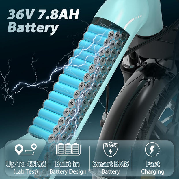 Bodywel T16PRO 14" Folding Electric Bike: Road Legal, 250W, Front Suspension, Disc Brakes