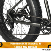 6725 H-Series Fat Bike: Shimano 7-Speed, Hydraulic Disc Brakes, 26x4" All-Terrain Tyres