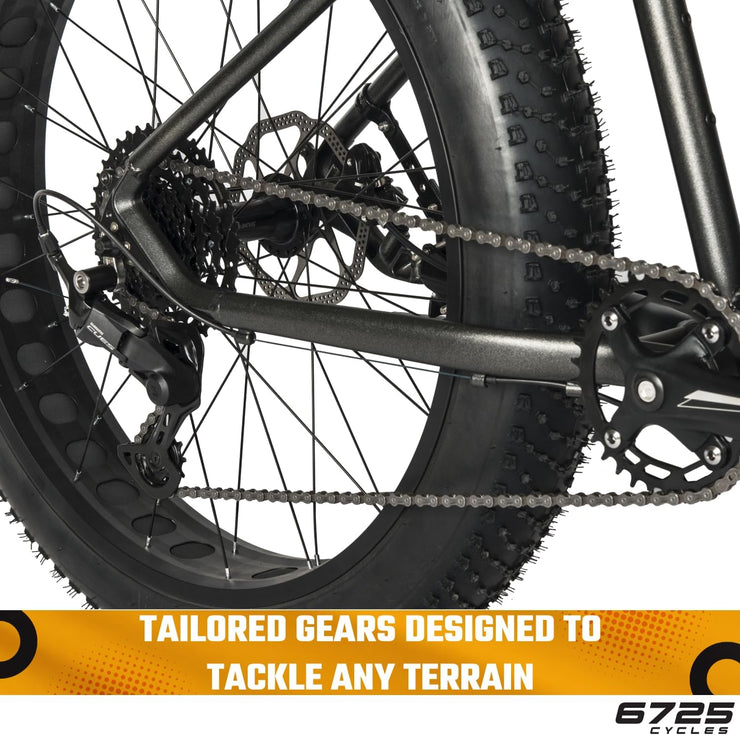 6725 H-Series Fat Bike: Shimano 7-Speed, Hydraulic Disc Brakes, 26x4" All-Terrain Tyres