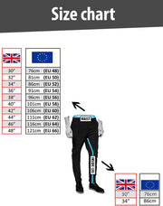 Motorcycle Biker Trousers Mens Motorbike Waterproof Textile Cordura Pants with Protective CE Armour (EN 1621-1) Yellow Hi Vis - 32W / 30L